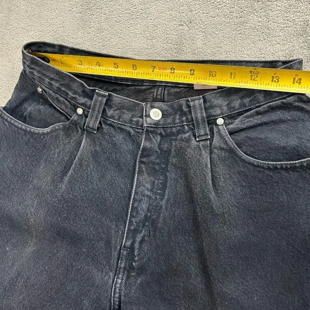 Anchor Blue Baggy Jeans 28x31 Faded Black Loose Wide Leg Skater Grunge Y2K Fades